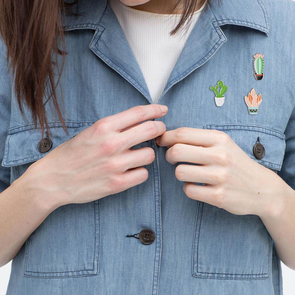 3pcs Cute Enamel Alloy Pin Brooch Button Badge Jewelry Gift Clothing Bag Decoration