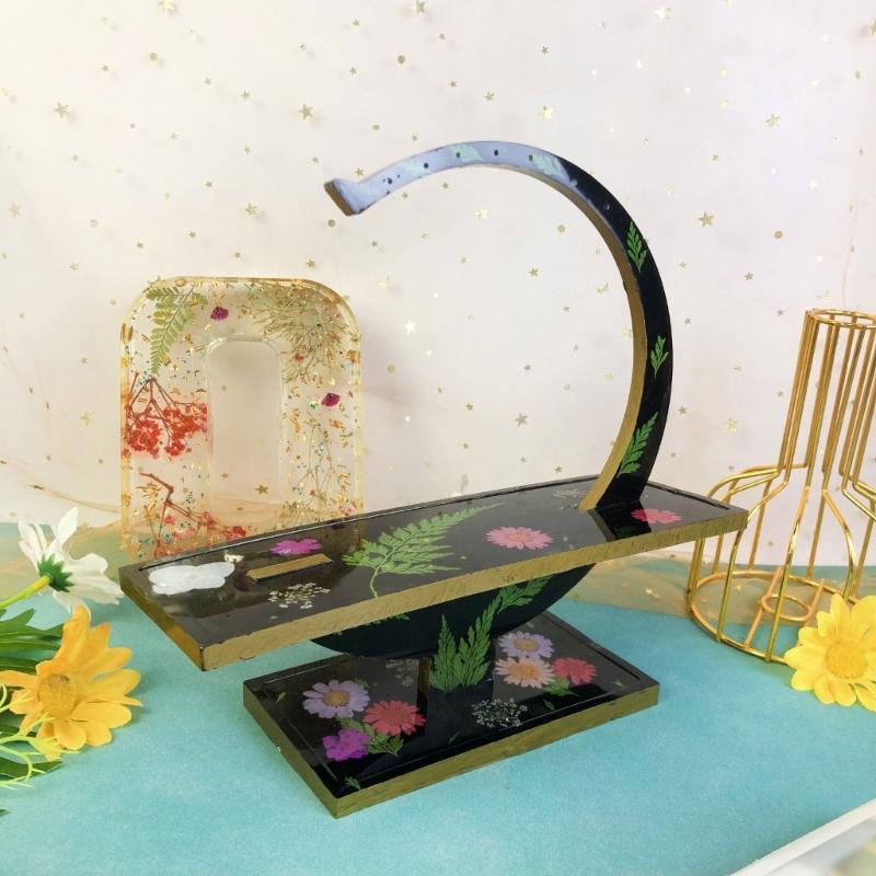 Resin Mold Silicone Plate Display Stand Mold for Enjoyable DIY Projects DIY Tool Making Mold Silicone Display Stand Mold