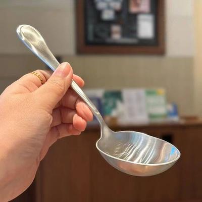 Nerezové kulaté lžíce Síťka Červená Zlatá Večeře Dlouhá rukojeť Míchací Dezertní lžíce Na Kuchyňské Doplňky Gadgets