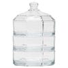 Changbaosen Stackable 3-Tier Glass Fruit Cake Dessert Tray with Lid