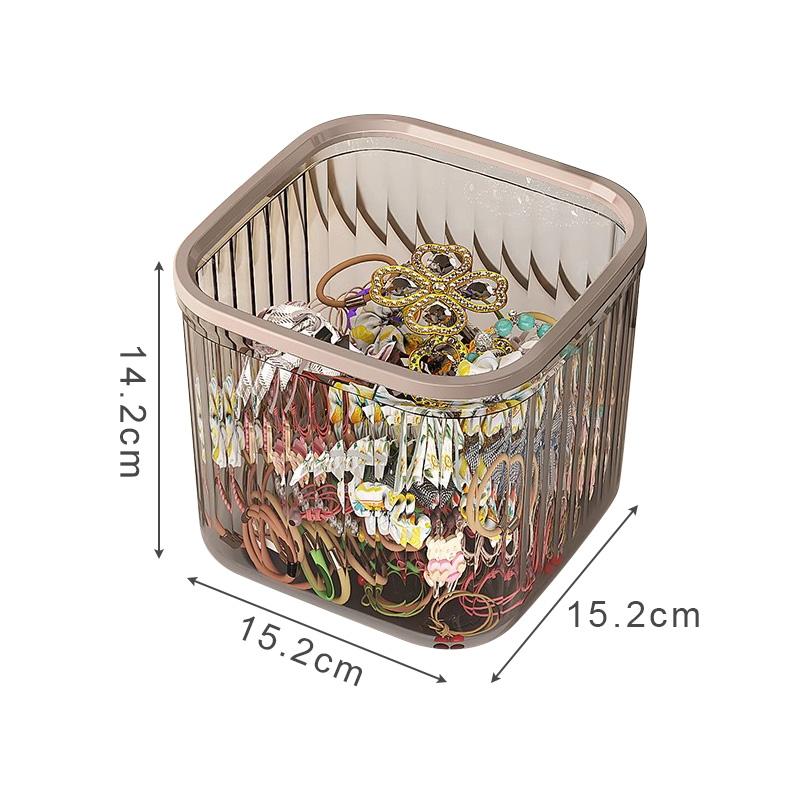 M/L Desktop Storage Box Trash Can Pop-up Lid Storage Box for Hair Accessories Jewelry Desktop Decoration Multi-use Organizers