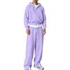 Men's Winter Hoodie Zip Up and Sweatpants Set Casual Tracksuit
