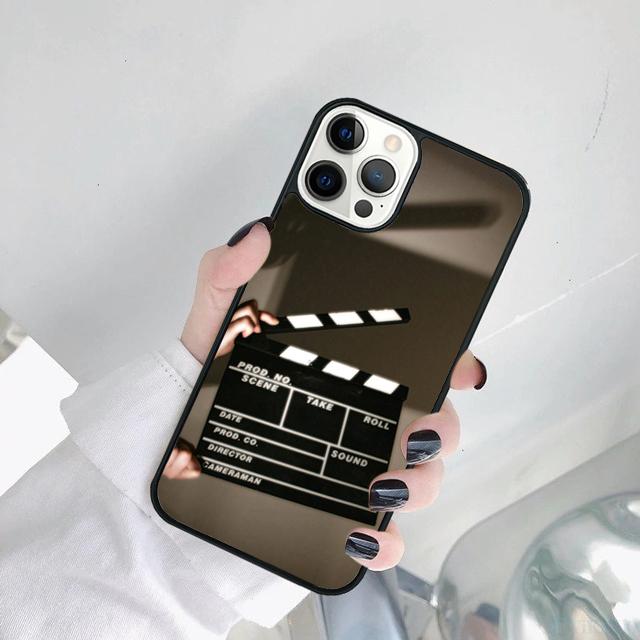Film Movie Maker Clapper Board Phone Case Cover For iPhone 17 Air 15 Pro MAX 16 Plus 14 12 11 13 Coque