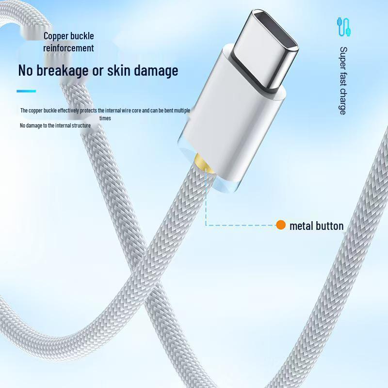 Dual Type-C Fast Charging Cable for Apple & Android Devices