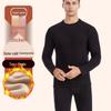 Men's Luxe Fleece-Lined Lambswool Thermal Set for Autumn-Winter