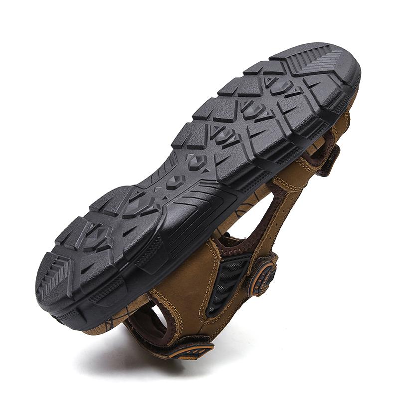 Summer Men's Sandals Fashion Adult Male Slippers Original Brand Shoes Men Genuine Leather Sandals Fashion Trend Sneakers