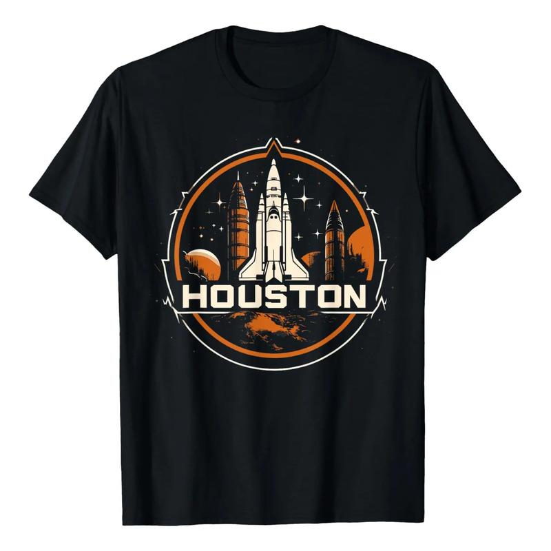 Camiseta Do Houston Space Center Texas Usa Shuttle Rocket Fl S разноцветный