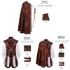 Tudor-Dynastie Kostümset für Herren mit Langarmjacke und Hose für Vintage-Verkleidungen