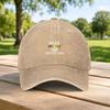 Classic Lucky Bingo Print Washed Baseball Cap Unisex Duckbill Hat Casual Outdoor Fashion Retro Style