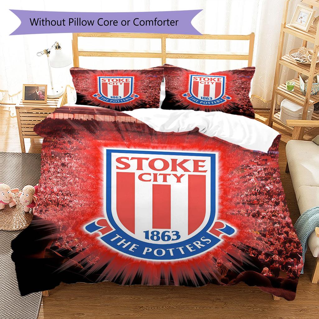 SCFC Logo Bedding Quilt Set Quilt Cover Pillowcase Home Decoration Birthday Gift (1 * Duvet Cover + 2 * Pillowcase, Without Core)