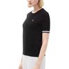 FILA Logo Printed Commuter Round Neck Short Sleeve Knit Top Women tops F11W231407F-BK