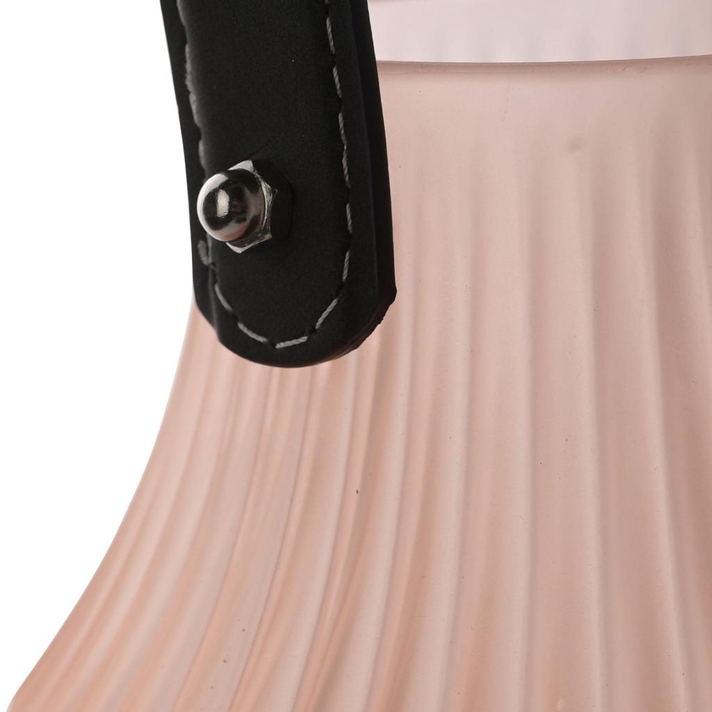 Hestia Battery Operated Portable Lantern Frosted Pink 15cm X 20cm