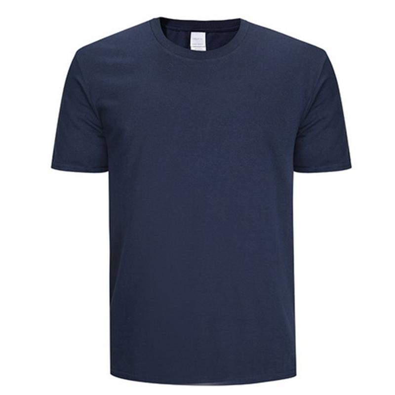 2023 Solid Cotton T-shirt Men's Fitness O-Neck Men's XS-2XL European Size T Shirt