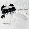 Star Piano Keyboard Print Pen Bag Multi-Layer Stationery Pouch Pencil Pouch  School Supplies