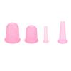 4pcsset Silicone Vacuum Body Massage Helper Anti Cellulite Massager Cups Cupping (Pink)