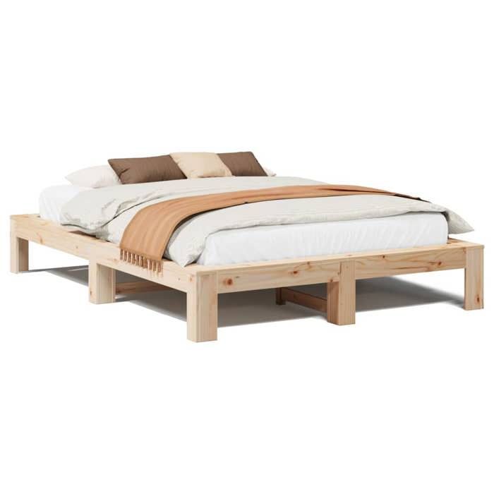 VidaXL Bed Frames Without Mattress 140x200 Cm Solid Pine Wood 3308738