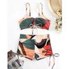 European & American One-Shoulder Split Swimsuit with Chiffon Skirt Set