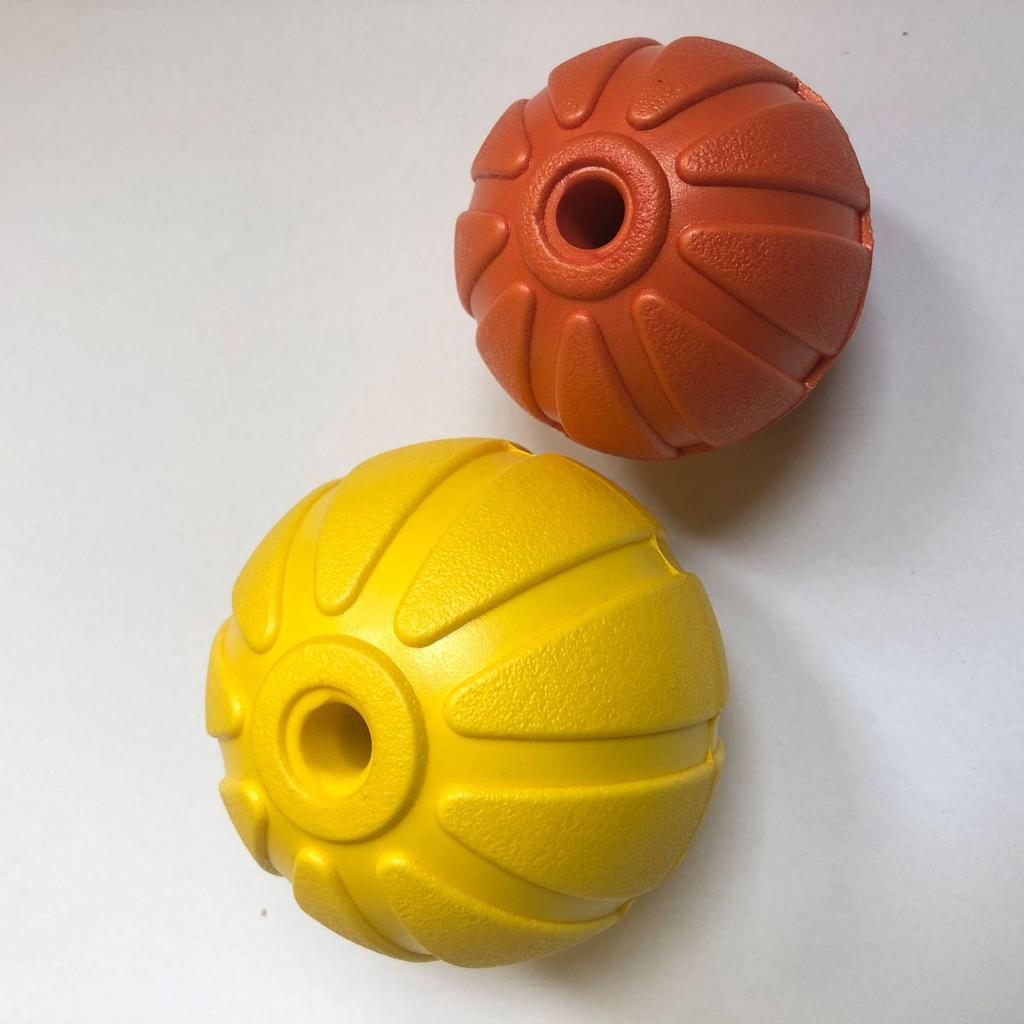 Elastic Bite-Resistant Dog Ball with Pull Ring for Medium to Large Dogs - Malinois Training Toy