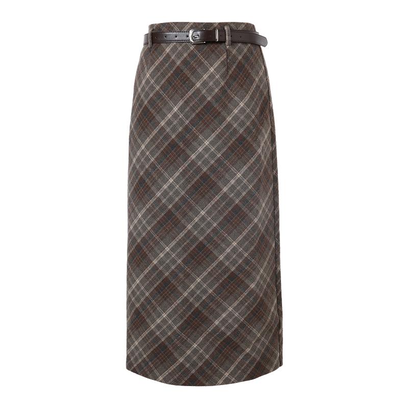 Женская клетчатая прямая юбка в винтажном стиле Betu M