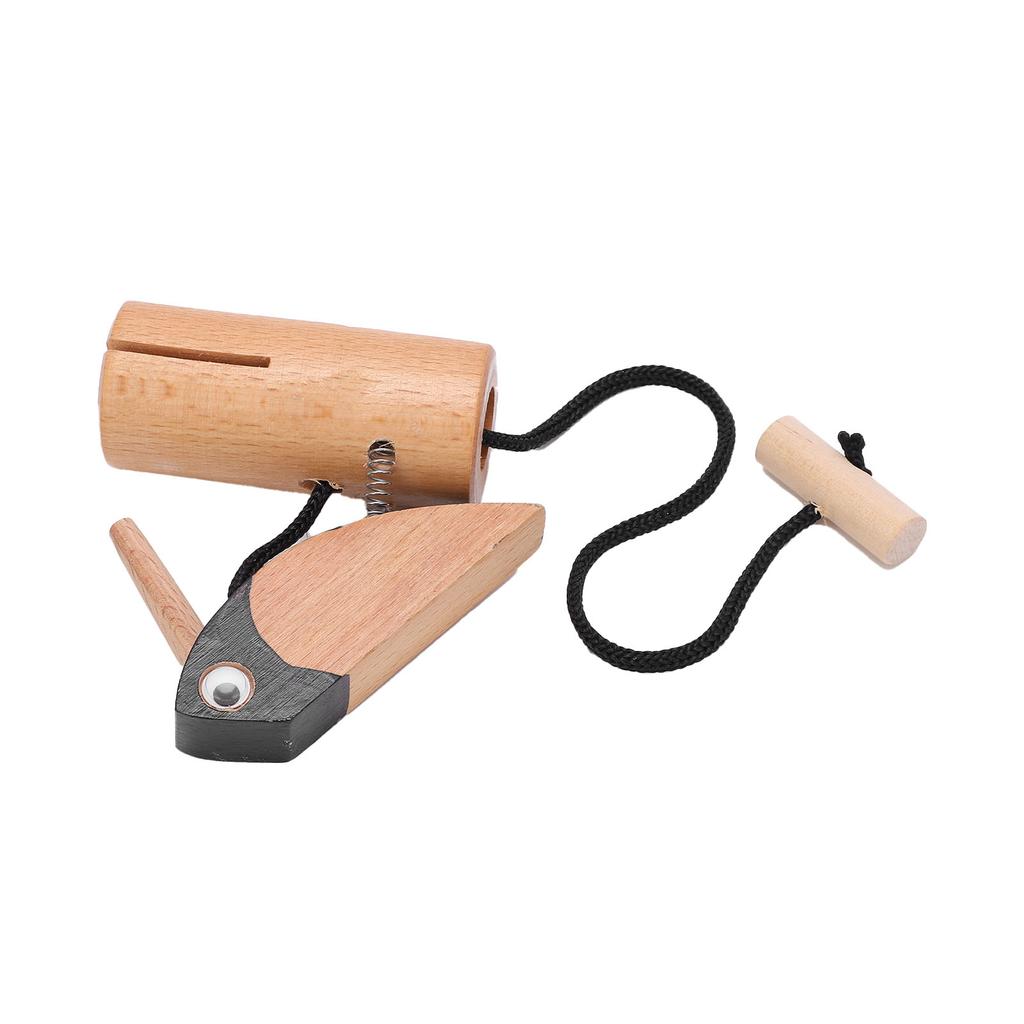 Woodpecker Toy Beech Wood Bird Decor Sculpture Preschool Education Toys for Kids