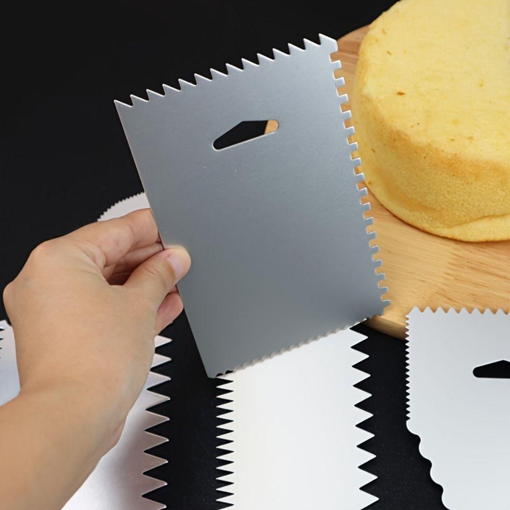 Irregular Teeth Cake Scraper Stainless Steel Buttercream Spatula Cake Spatula  Cake