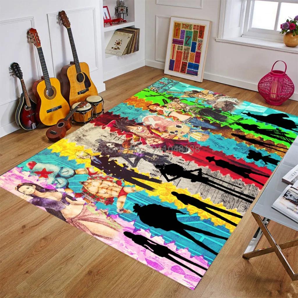 2026 Anime One Piece Japan Cartoon Teppich Teppich Für Wohnzimmer Schlafzimmer Sofa Fußmatte Dekoration Kinder Spielen Rutschfester Boden