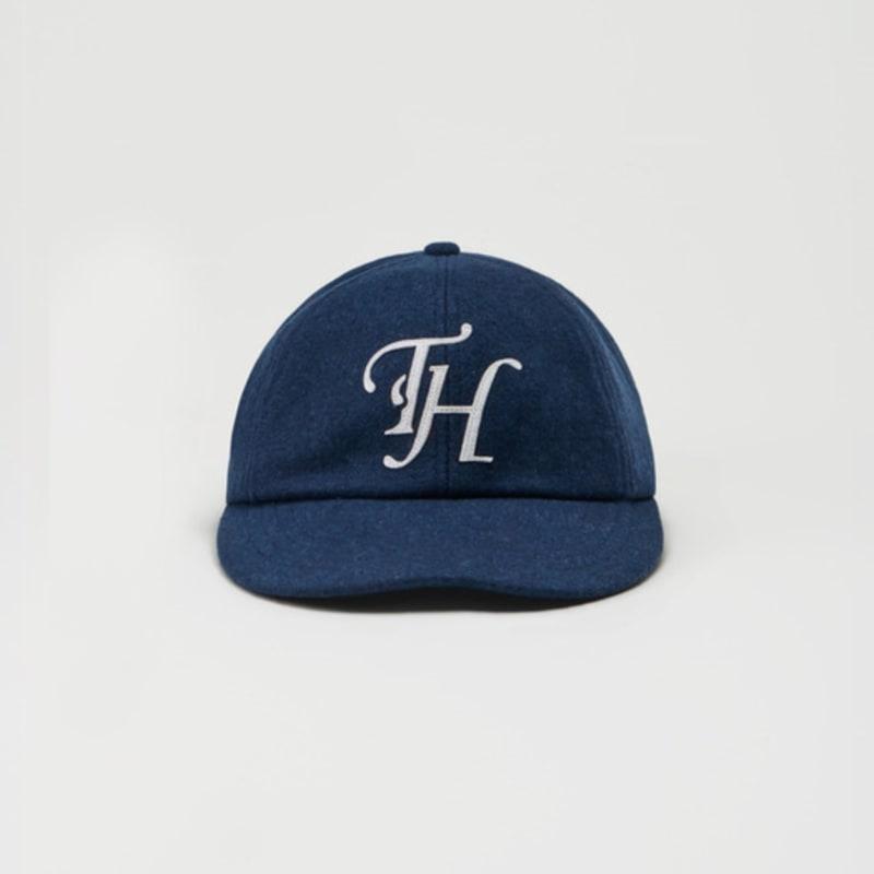 TRAFFIC HARMONY WOOL BLEND TH APPLIQUE LOGO DEEP-FIT 6-PANEL cap_NAVY