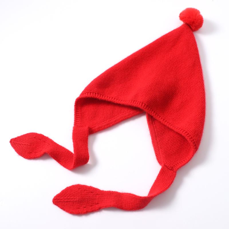 

Вязаная кашемировая шапка для мальчиков и девочек: Теплая, симпатичная, ветрозащитная шапка с защитой ушей для осени и зимы. One Size