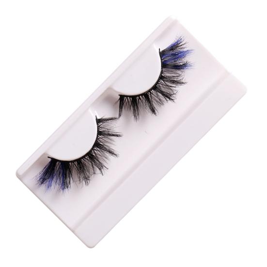 1/3/5 Pair Nice-looking 3D Effect Thick Faux Eyelashes Ladies Multi-colors Simulation Lashes for Party