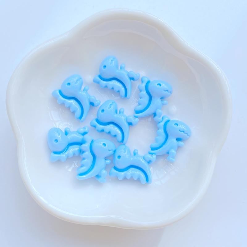 30Pcs New Cute Mini 12*15mm Little Dinosaur Flat Back Resin Nail Enhancement Jewelry Craft Decoration Accessorie