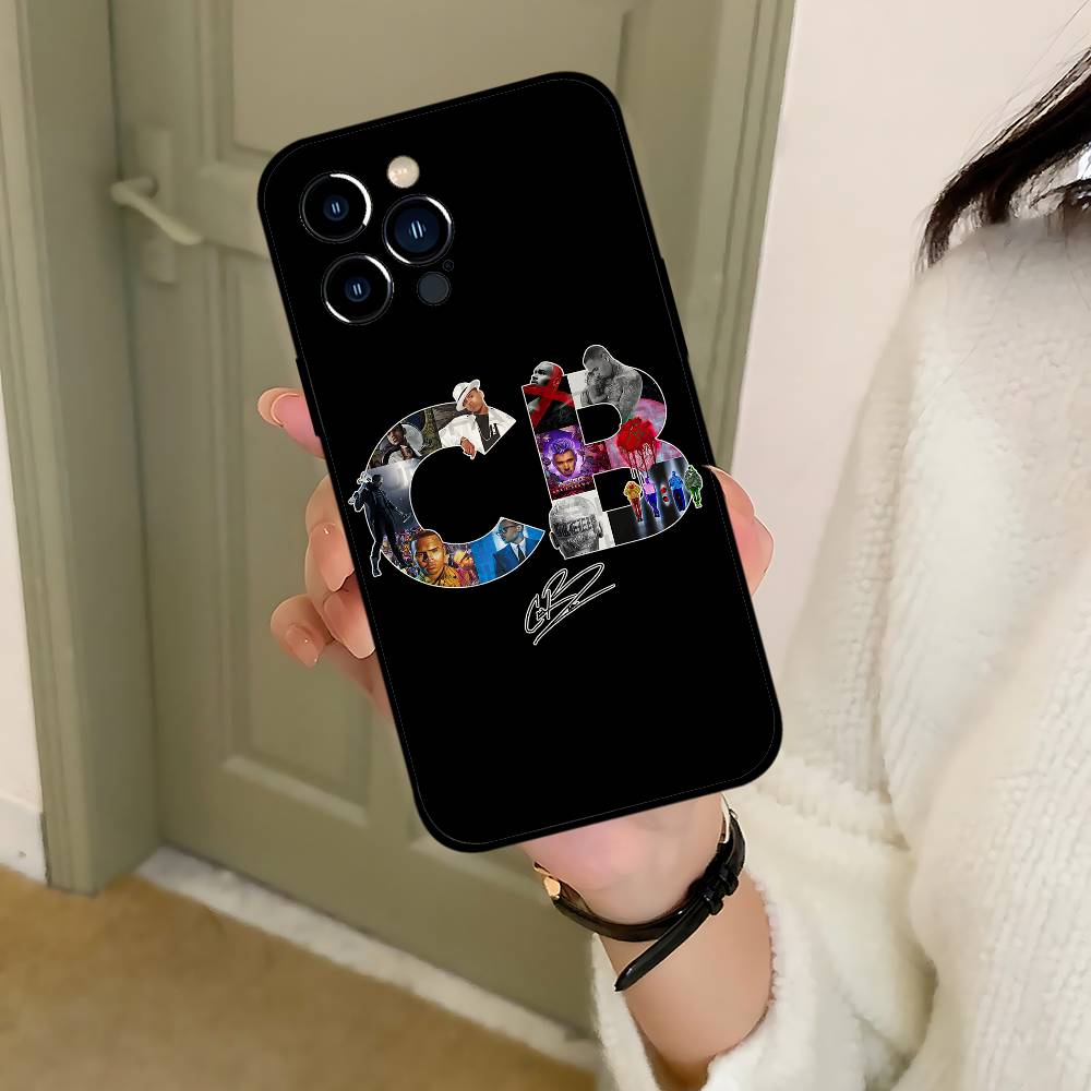CB-Chris Brown-A Phone Case Black That Fits For IPhone 17,16,15,11,13,14 Pro Max,Plus,X,Xr,Xs Max,13Mini
