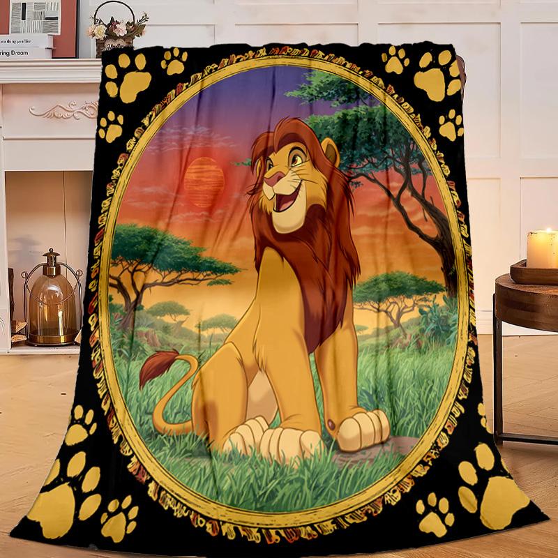 1PC Lion king Flannel Blanket Gift, Suitable for Both Men And Women, Soft Ideal for Beds And Sofa, Birthday Or Christmas Gift