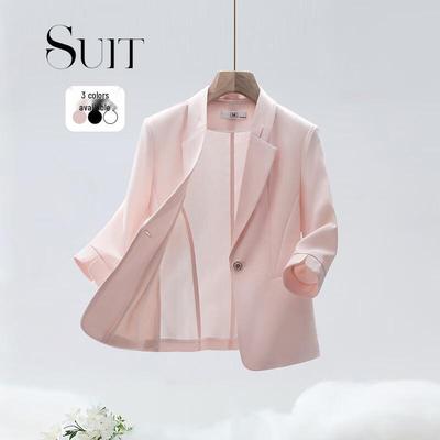 Women's Summer Thin Linen Blend Short Blazer