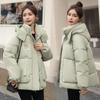 Women Parkas Winter Thick Casual Hooded Fashion Cotton Warm Short Jackets Korean Zipper Snow Wear Coats Puffer Parka