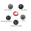 Red Aluminum Keyless Engine Push Start Button Decoration Ring Trim For BMW 2 3 4
