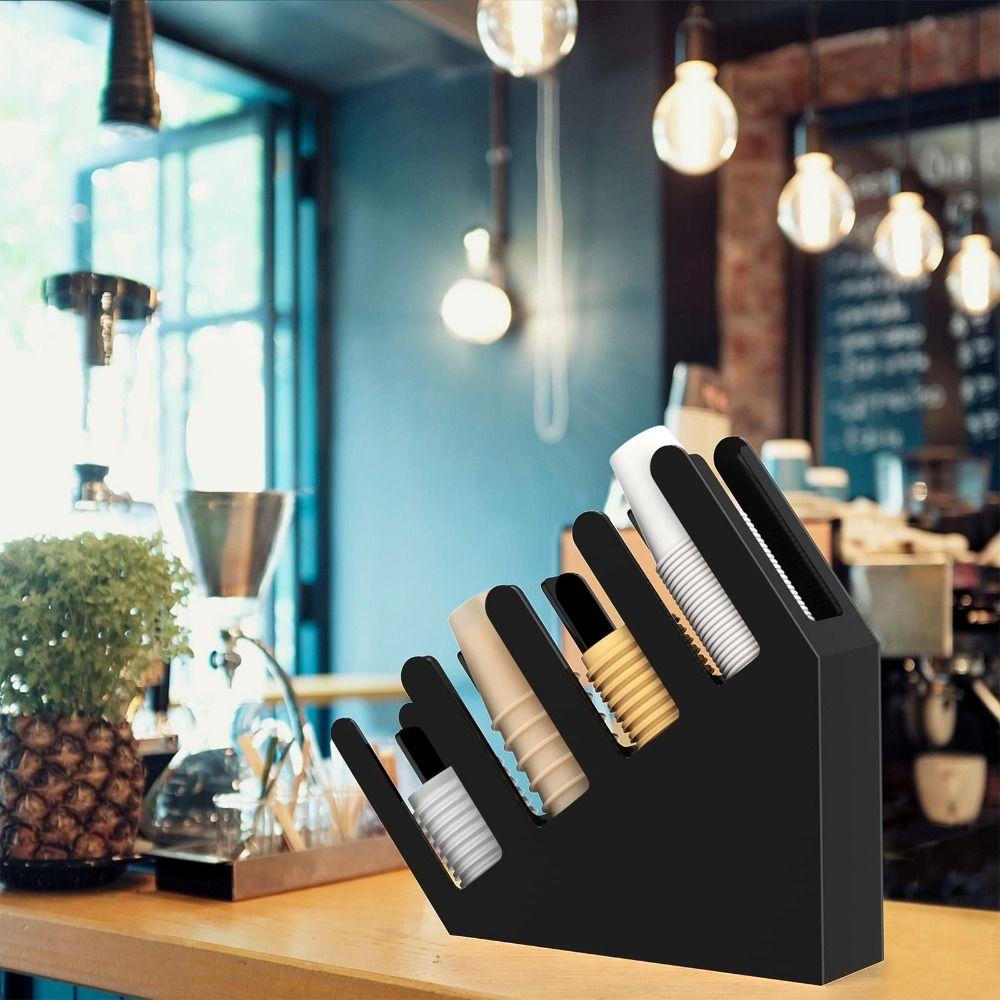 Bevel Plastic Cup Holder Stand Plastic Storage Rack Disposable Cup Holder  Kitchen