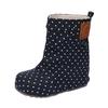 Retro polka dot style comfortable round head medium tube fashion boots women's autumn new small inner height increase big head women's boots