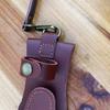 Portable Straight Knife PU Leather Sheath Cover for Fixed Knife Outdoor Storage Bag Knife Holster with Crossbody Strap