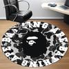 1pz Tappeto Camo BAPE, Rotondo Antiscivolo Durevole Grande Formato Tappeto da Ufficio, Adatto per Ufficio, Bella Decorazione