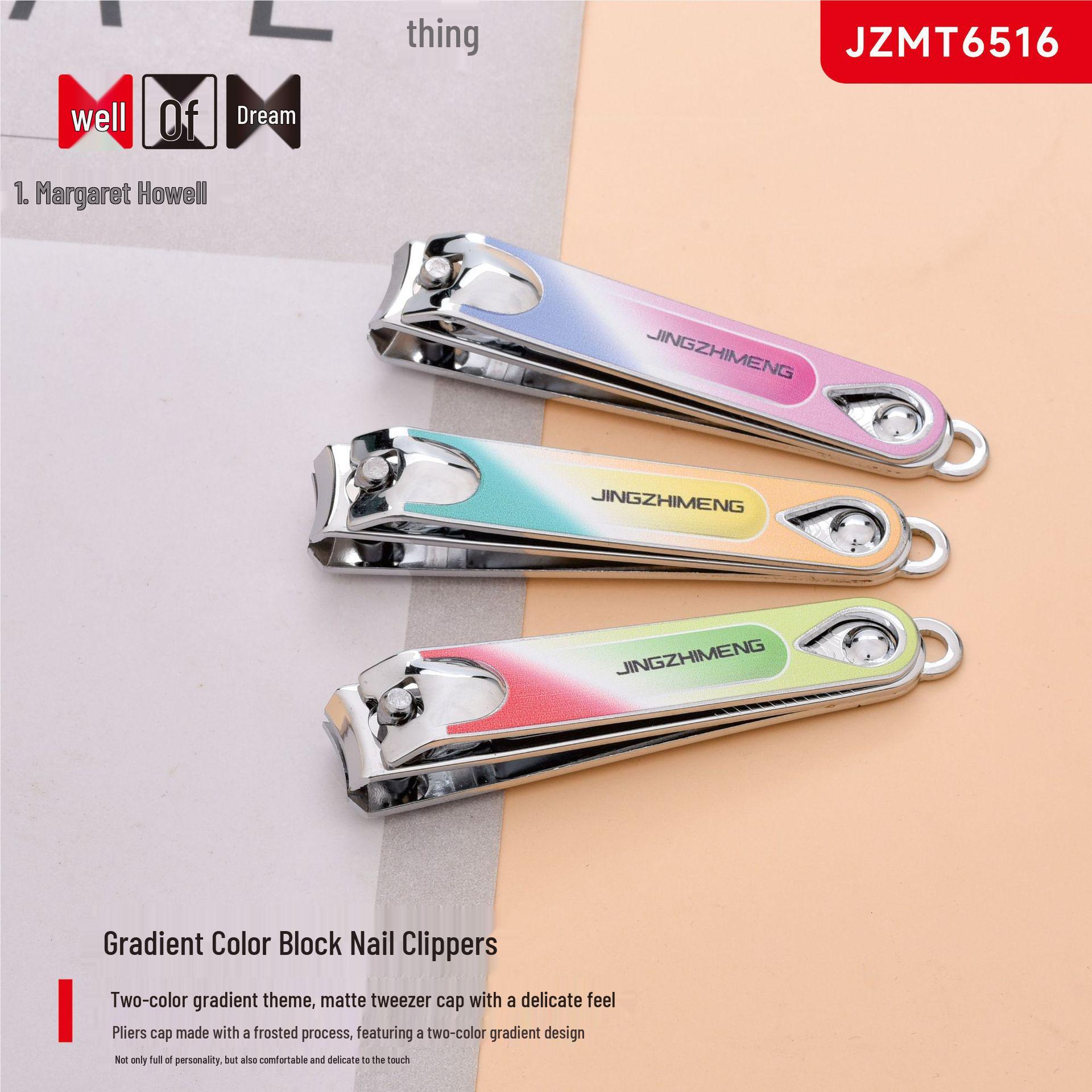 Jindajing Dream Color-Block Flat-Edge Nail Clipper & File Set No