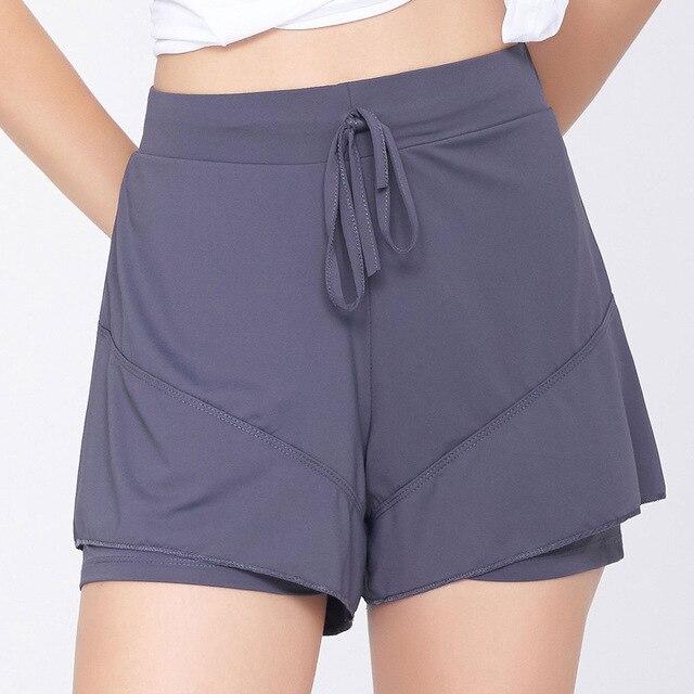 Cycling Sports Shorts Women Fitness Running Gym Yoga Shorts Anti Exposure Elastic Shorts Sportswear Elastic Waist
