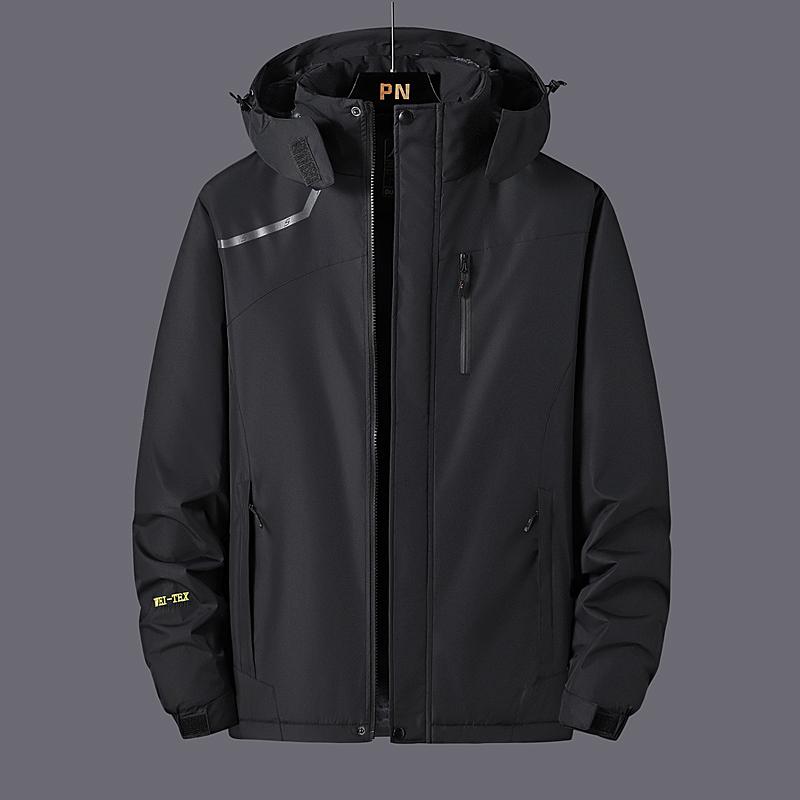 

Men Waterproof Jackets 6XL Plus Size Outdoor Hiking Windbreaker Wear-resistant Breathable Mountaineering Jacket 6XL чорний