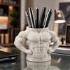 3D Printed Pen Holder, Bodybuilder Torso Shape, Muscular Fitness Desk Organizer, Creative Desktop Decoration, Gift for Boys
