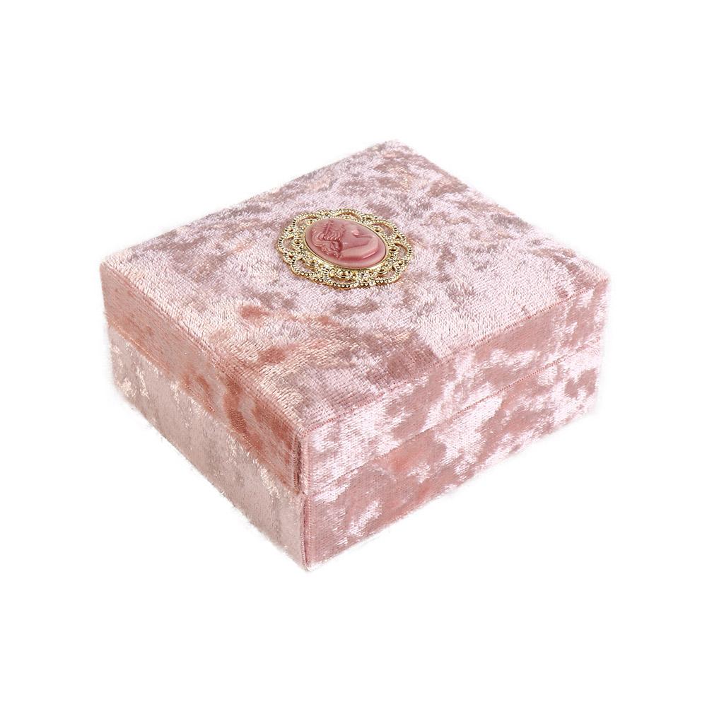 Jewelry Organizer Pendant Storage Necklace Box Jewelry Box Pink Velvet Ring Box Ring Storage Case