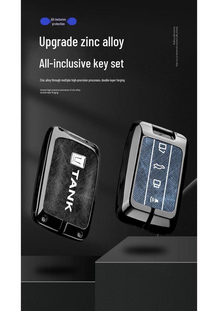 2024 Tank 300 Key Cover: Unisex Metal Shell with Buckle