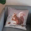 2D Geometric Squirrel Pattern Throw Pillow Cover Pattern Cushion Cover Suitable For Sofa Bedroom Car Pillow Cover