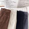 Korean Style Slimming High Waist Corduroy Midi Skirt - Autumn/Winter 2024