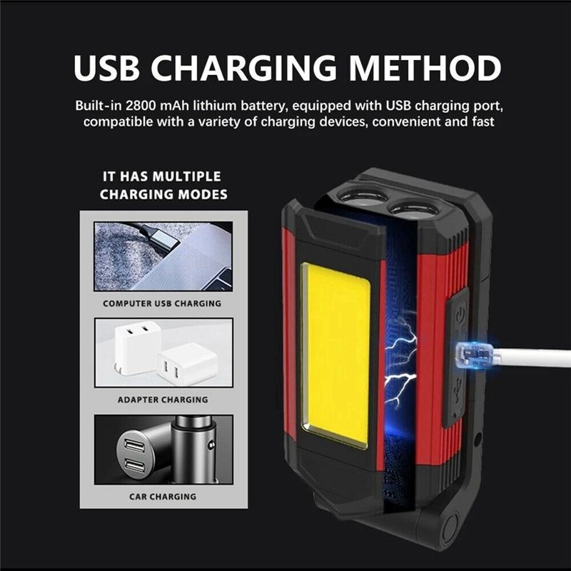 A84E-Rechargeable Work Light Magnetic LED Torch Waterproof Work Torch For Home Power Outages And Emergencies