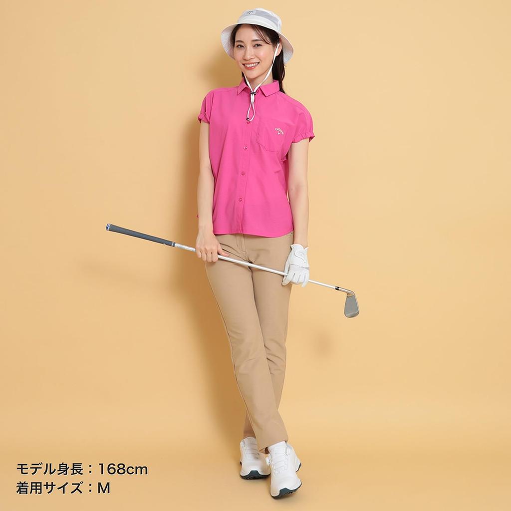 French Sleeve Shirt for Kazaana Mesh Golf C25134209 S [Callaway] Women's (Suitable Setup) / / 1092_Pink
