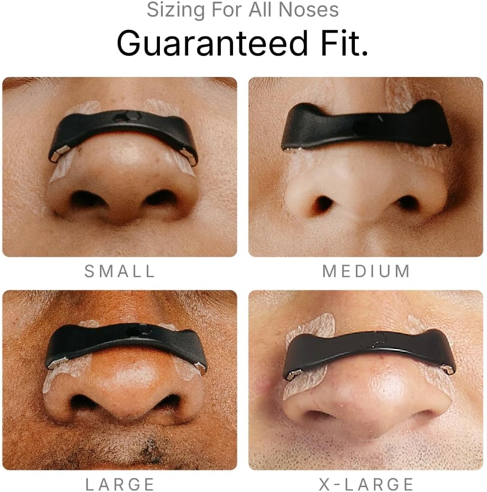 Kit de démarrage pour bandelettes nasales pour la respiration (15 Pièces, Noir) - Augmenter l'apport d'oxygène, Réduire le ronflement, Améliorer la qualité du sommeil